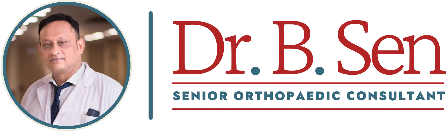 Dr. B. Sen - Senior Orthopaedic Consultant Horizontal Logo - Red & Teal